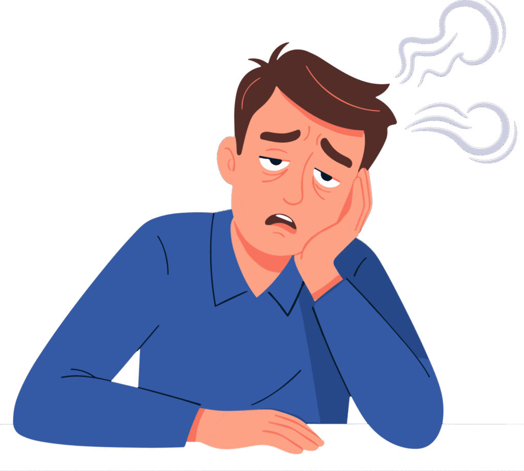 Exhausted Burnout Leader