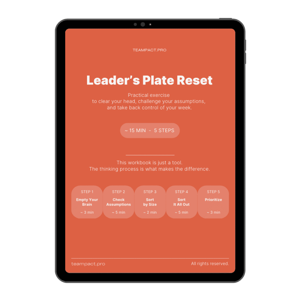 Free Workbook The Leader’s Plate Reset